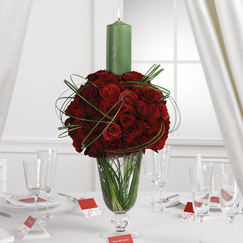 Rose Sphere Candle Centerpiece