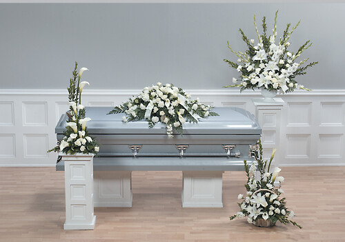 White funeral arrangements