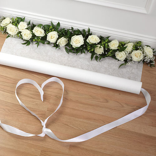 Floral-Accented Aisle Runner