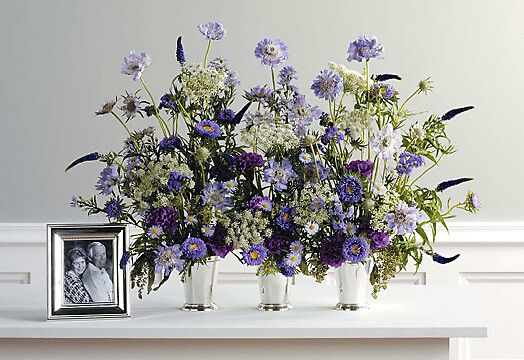 Wildflowers in Silver Urn