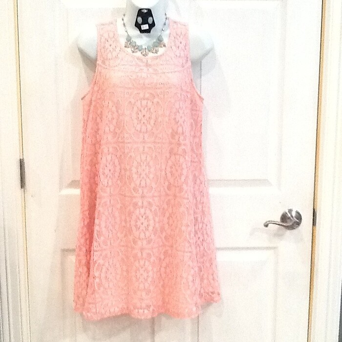 pink lace dress